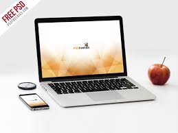 Download Macbook Pro And Phone Mockup Template Psd Psdfreebies Com