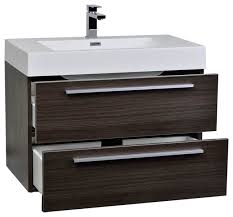 With such a wide selection of bathroom vanities for sale, from brands like fresca, virtu usa. Conceptbaths 31 5 Wall Mount Modern Bathroom Vanity Gray Oak Contemporary Bathroom Vanities And Sink Consoles By Conceptbaths Houzz