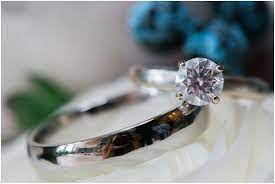 Simple Round Solitaire Wedding Ring With Silver Men S Band Kristen Browning Photography S Beautiful Wedding Rings Wedding Rings Round Gorgeous Wedding Rings