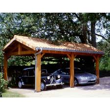 Abri Ouvert Cihb Pour Voitures Dont La Structure Est Constituee De 3 Fermes Et 6 Poteaux Ce Carport De Cha Charpente Traditionnelle Auvent Bois Abri Voiture