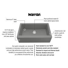 However, a composite sink isn't completely impervious to scratches, dings and dulling over time. Karran Farmhouse Apron Front Quartz Single Bowl Kitchen Sink On Sale Overstock 31424641