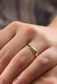 Classic Wedding Rings 14k Solid Yellow Gold Band 4 Mm Classic Wedding Band Rounded Dome Rin Plain Wedding Band White Gold Wedding Bands Classic Wedding Rings