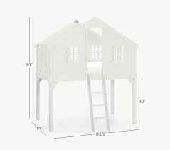 You can find this pottery barn inspired fort clubhouse bed at that's my letter. Treehouse Loft Bed Pottery Barn Kids