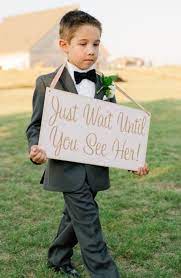 Just Wait Until You See Her Shabby Chic Here Comes The Bride Blush Pink Wedding Sign Ring Bearer Sign Flower Girl Sign Flower Girl Signs Pink Wedding Sign