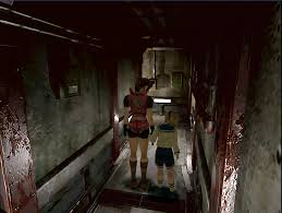Been playing this since 1998. I never realized if you stop and wait for  Sherry, she will grab Claires hand. : rresidentevil