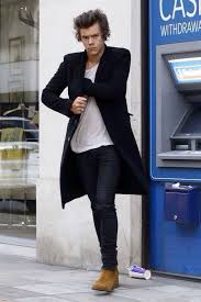 It also has tab or loop of fabric at the back enabling it to be pulled on. My Fashion Inspiration Harry Styles Black Pea Coat White Simple T Shirt Black Slim Jeans Beige Chelsea Boot Harry Styles Mens Outfits Chelsea Boots Outfit