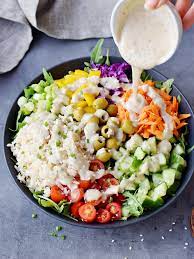 This Vegetable And Rice Salad Is A Hearty Healthy And Nutritious Summer Salad Or Side Dish Comb Vegan Salad Bowl Easy Salad Recipes Brown Rice Salad Recipe