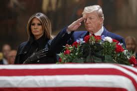 Maybe you would like to learn more about one of these? Salute Fail Donald Trump Is Roasted For Unusual Gesture During George H W Bush Tribute