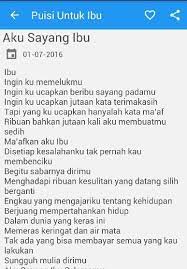 Miliaran kata mungkin tak mampu melukiskan kasih sayang kami untukmu ibu. Puisi Ibu Tercinta Fur Android Apk Herunterladen