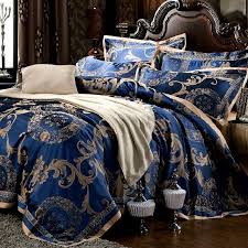 Black And Blue Bedding Sets Queen Royal Blue And Gold Royal Wedding Themed Vintage Floral 100 Cotton Satin Full Queen Size Bedding Sets Blue And Gold Bedroom Royal Blue Bedding Royal Blue Bedrooms