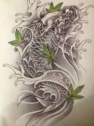 Cá chép koi có quan hệ họ hàng gần với cá vàng. Tattoo Ca Chep Hoa Rong 3d