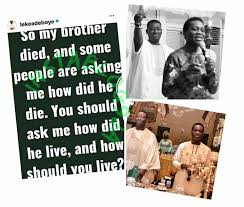Leke adeboye, the last son and senior personal assistant of the general overseer of the redeemed christian church of god, pastor enoch adeboye has reacted to the death of his brother. Lmypcbitkrc5im