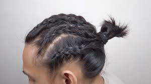 The look's best with hair short enough that it won't fall in your eyes. 4 Ways To Braid Short Hair For Men Wikihow