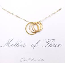 Mother Of Three Necklace Mom Gift From Daughters Mom Etsy In 2020 Daughter Jewelry Three Necklaces Gifts For Mom