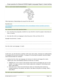 Paper 2 (5) exam series examseries june 2017 (2) june 2018 (2) november 2017 (2) november 2018 (2) sample set 1 (2) items per page. Edexcel Gcse English Language Practice Papers