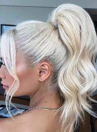Ugeat Platinum Blonde Ponytail Wrap Around Human Hair Extensions 60g 100g 60 U 60g100 High Ponytail Hairstyles Blonde Ponytail Ponytail Hairstyles