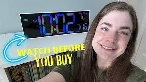 Amazon.com: Digital Wall Clock Large Display, 16.2" Digital Wall Clock with  RGB Color Changing Remote Control, Automatic Brightness Dimmer with Night  Lights, Auto DST, Date Week,Temperature, Perfect for Gift : Home &