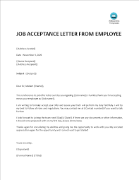 Please consider this email as my formal acceptance letter. Acceptance Letter For Job Offer Templates At Allbusinesstemplates Com