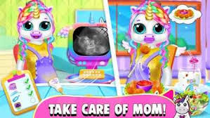 My baby unicorn es un entretenido juego . Descargar Embarazada Unicornio Mama Y Bebe Unicornio Juego Para Android