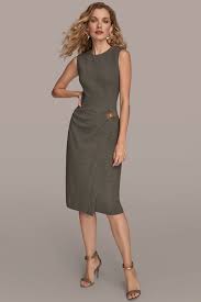 Sleeveless Cotton Midi Sheath Dress | Sheath Dress | Donna Karan