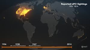 Unidentified flying objects (ufos) are things seen in the sky that cannot be identified or explained. Animated Maps A Century Of Ufo Sightings Video Esri
