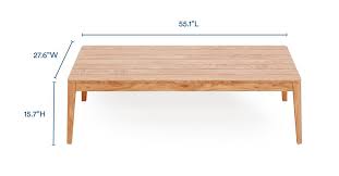 Read more it should be no lower than 1 2 inches. Teak Outdoor Coffee Table Tapered Leg Outer