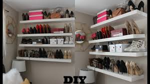 With cubbies being open, it makes things easy to find and quickly grab. How To Diy Super Easy Floating Shelves For Shoes And Bags Girlpower Youtube