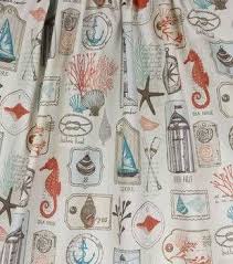 Home Essentials Print Fabric 45 Coral Coastal Fabric Decor Nautical Theme Decor Fabric Stores Online