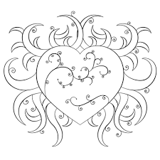 Fancy Heart Coloring Page From Hearts Category Select From 24864 Printable Crafts Of Cartoons Na Heart Coloring Pages Coloring Pages Printable Coloring Pages