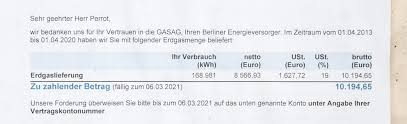 — какое число будет завтра? Berliner Mieter Arger Unglaubliche Gas Rechnung Uber 10 194 65 Euro Regional Bild De