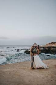 Barefoot Seaside Sunset Cliffs Wedding In San Diego Junebug Weddings Romantic Beach Wedding Beach Wedding Photos Romantic Beach
