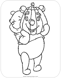 You will enjoy coloring eeyore or one of your other winnie the pooh characters in this section to enjoy from hellokids. Coloring Page Of Winnie The Pooh Holding A Carved Pumpkin Halloween Halloween Coloring Pages Coloring Pages Disney Halloween Coloring Pages