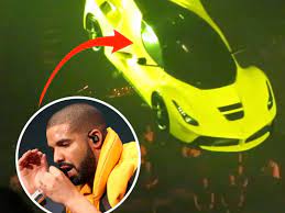 The car's tires read fortnite, and the red vehicle's reflection shows the game's flying battle bus. Ferrari Flying Car At Drake And Migos Concert Tour