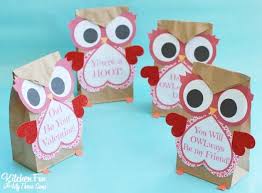 Make this valentine's day the best one yet with one (or a few!) of these fun valentine's day craft ideas for adults and kids to try at home. Valentine Owl Craft Paper Treat Bags With A Free Printable Kitchen Fun With My 3 Sons