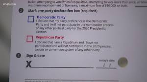 2 figuring out whether your friend is a democrat or republican. Pick A Party To Vote In The Washington State Presidential Primary King5 Com