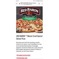 If you cook it on the oven rack, it takes less time but i recommend a pizza pan to cook it in. Red Baron Frozen Pepperoni Pizza Reviews In Frozen Pizza Chickadvisor