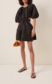 Psychedelia Cutout Linen Blend Mini Dress By Aje Moda Operandi In 2020 Linen Blend Mini Dress Dresses