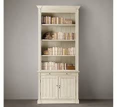 Rh S Library Single Bookcase Defined By Crown Molding And Expansive Open Shelving Our Stand Alone Bookcase Is Built With Th Bookcase Snug Room Library Shelves