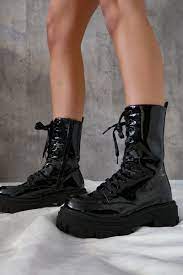 Combat Chunky Boots, Urban Black Lace Boots, Emo Goth Boots, Platform Boots,  Womens Shoes - Etsy Nederland