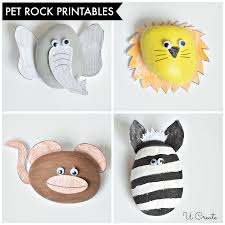 Rock Pet Printables Zoo Edition U Create Animal Crafts For Kids Pet Rocks Diy Stuffed Animals
