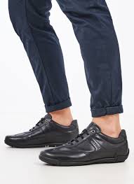 Men Casual Shoes from the Geox brand Edgware.A Black Leather | mortoglou.gr  | eshop.