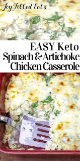 Keto Spinach Artichoke Chicken Casserole Low Carb Gluten Free Thm S In 2020 Spinach Artichoke Chicken Artichoke Chicken Chicken Casserole