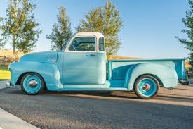 Image result for Brockway Light Blue 1950 Truck