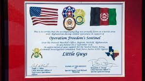 11 attacks and other terror victims over their base tuesday at kandahar airport. Operation Freedom S Sentinel Flag Dedication Little Guys Movers