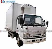 ISUZU elf 100P 3 ton 4 ton refrigerated truck with Carrier cooling system