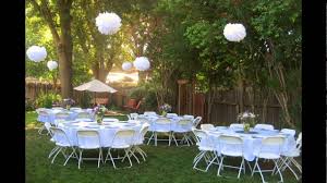 Picture the scene — a beautifully manicured lawn with a huge white arbor propped up in the center, tables full of delicious food surrounded by gorgeous decorations. Backyard Wedding Reception Ideas Youtube