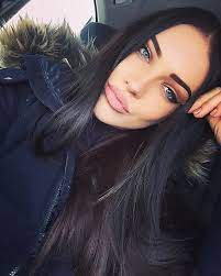 Rose gold is a barely there hair color that makes a big impact. Long Dark Brown Hair Blue Eyes Novocom Top