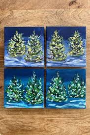 Gallery wrap canvas, framed fine art prints, framed canvas art Christmas Tree Paintings Elle Byers Art