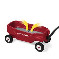 The radio flyer ultimate wagon also includes front axles for non tip turning and seat belts for maximum safety. Radio Flyer Deluxe All Terrain Pathfinder Wagon Red R Exclusive Toys R Us Canada