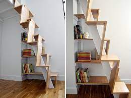 To make this, you'll need brackets, wood glue, braces, sandpaper, wood glue, a jigsaw, braces, a power drill, and wood screws. 13 Stair Design Ideas For Small Spaces